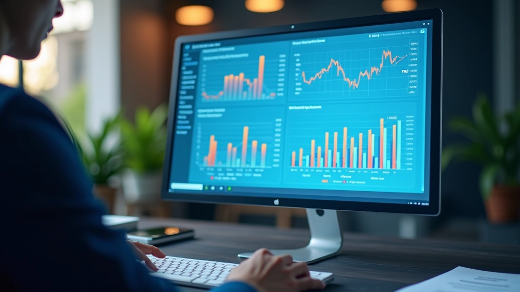 Digital dashboard displaying trade statistics, balance sheets, and economic indicators for Malaysia's international commerce